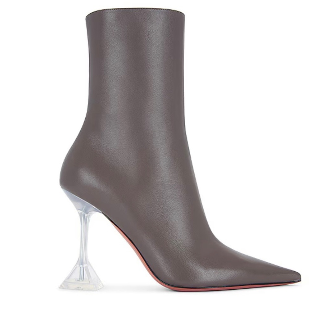 NWT Amina Muaddi Giorgia Glass Bootie